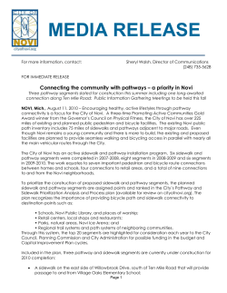 Connecting the community with pathways &ndash; a priority in Novi