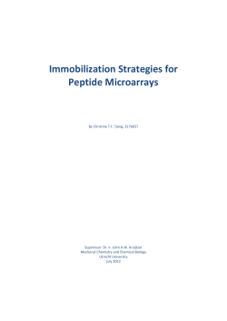 2. Immobilization of peptides on a functionalized microarray surface