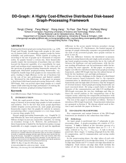 DD-Graph: A Highly Cost-Effective Distributed Disk