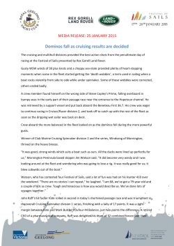 Dominos fall as cruising results are decided