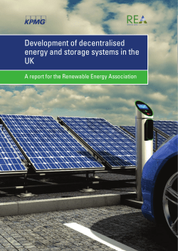 Development of decentralised energy and storage systems in the UK