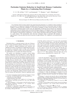Particulate Emission Reduction in Small