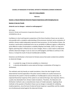 Sea Ice Challenges Workshop Abstracts 12 May 2015