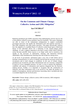 On the Commons and Climate Change