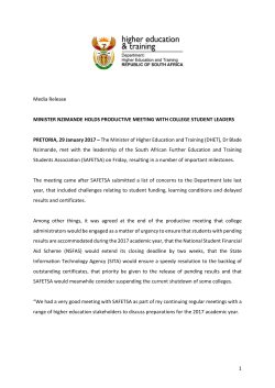 Minister Nzimande holds productive meetings with college student