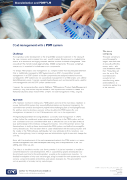 CPC Case - Cost management with a PDM system