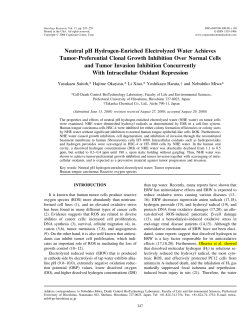 Neutral pH Hydrogen-Enriched Electrolyzed Water Achieves Tumor