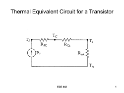 Thermal Equivalent Circuit for a Transistor