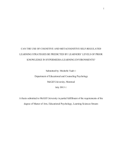 i CAN THE USE OF COGNITIVE AND