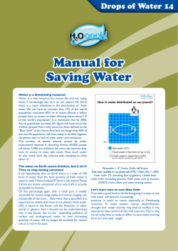 Manual for Saving Water