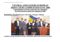 Score-sheet: Written Pleadings and First Round Oral Pleadings