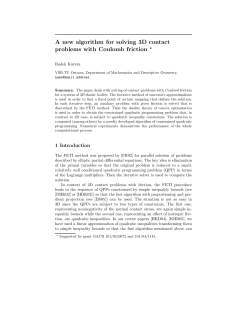 A new algorithm for solving 3D contact problems with Coulomb friction