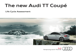 Life cycle assessment Audi TT Coup&eacute;