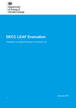 DECC LEAF Evaluation