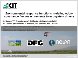 Environmental response functions - relating eddy- covariance