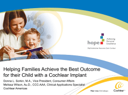 Helping Families Achieve the Best Outcome for their Child with a