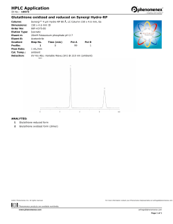 Glutathione oxidized and reduced on Synergi Hydro