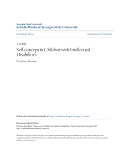 Self-concept in Children with Intellectual Disabilities