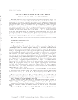On the Compatibility of Quartet Trees | SIAM Journal on Discrete