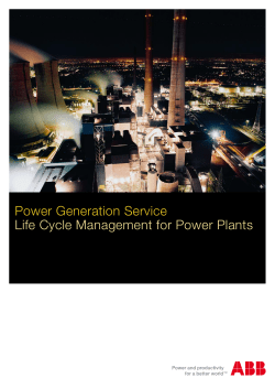 Power Generation Service Life Cycle Management for Power Plants
