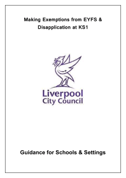 Guidance on exemptions from EYFS