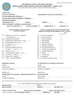 Coastal Site Plan Review Application (Fill and Print)