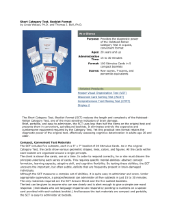 Short Category Test, Booklet Format by Linda Wetzel, Ph.D. and