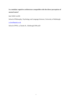 Is a modular cognitive architecture compatible with