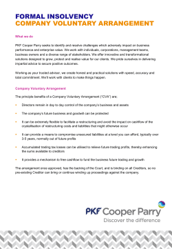 Formal insolvency company voluntary