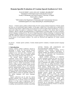 Domain-Specific Evaluation of Croatian Speech Synthesis in CALL