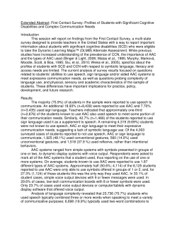 Extended Abstract: First Contact Survey: Profiles of Students with