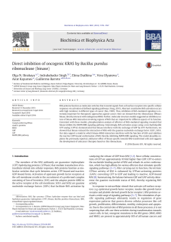 (binase) Biochimica et Biophysica Acta