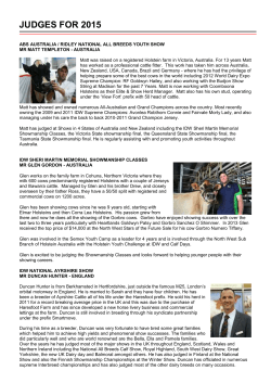 Judges 2015 - International Dairy Week