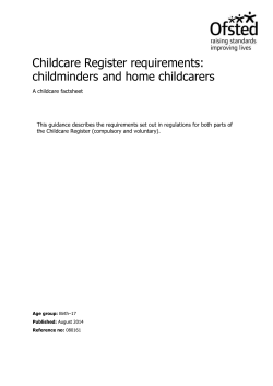 1. Childcare register (compulsory and voluntary)