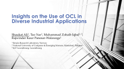 Insights on the Use of OCL in Diverse Industrial Applications