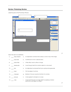 Photoshop-lesson1 Lesson 1 review