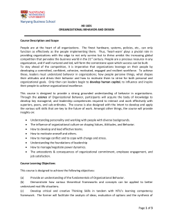 Page 1 of 3 AB 1601 ORGANIZATIONAL BEHAVIOR AND DESIGN