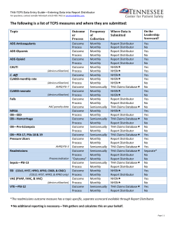 The readmissions outcome measure has a topic