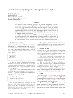 Conventional scoping of registers&mdash;An experiment in exTeX