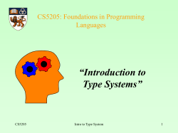 Bool and Nat Types - NUS School of Computing