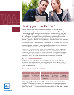 Playing games with Gen Y