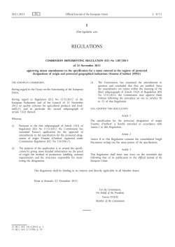 Commission Implementing Regulation (EU) No 1207/2013 of 22