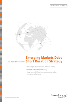 Emerging Markets Debt Short Duration Strategy