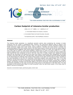 Carbon footprint of intensive broiler production