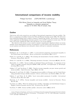 International comparisons of income mobility