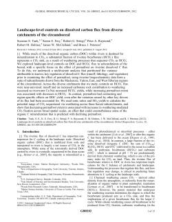 Landscapelevel controls on dissolved carbon flux from diverse