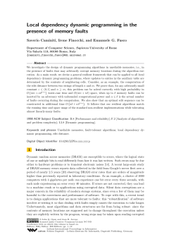 Local dependency dynamic programming in the