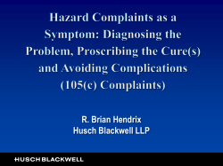 Patton Boggs Qualifications and Proposed Areas of Representation