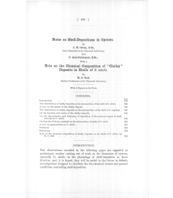 Notes on Shell-Depositions in Oysters. Note on the Chemical