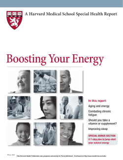 Boosting Your Energy